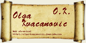 Olga Kvačanović vizit kartica
